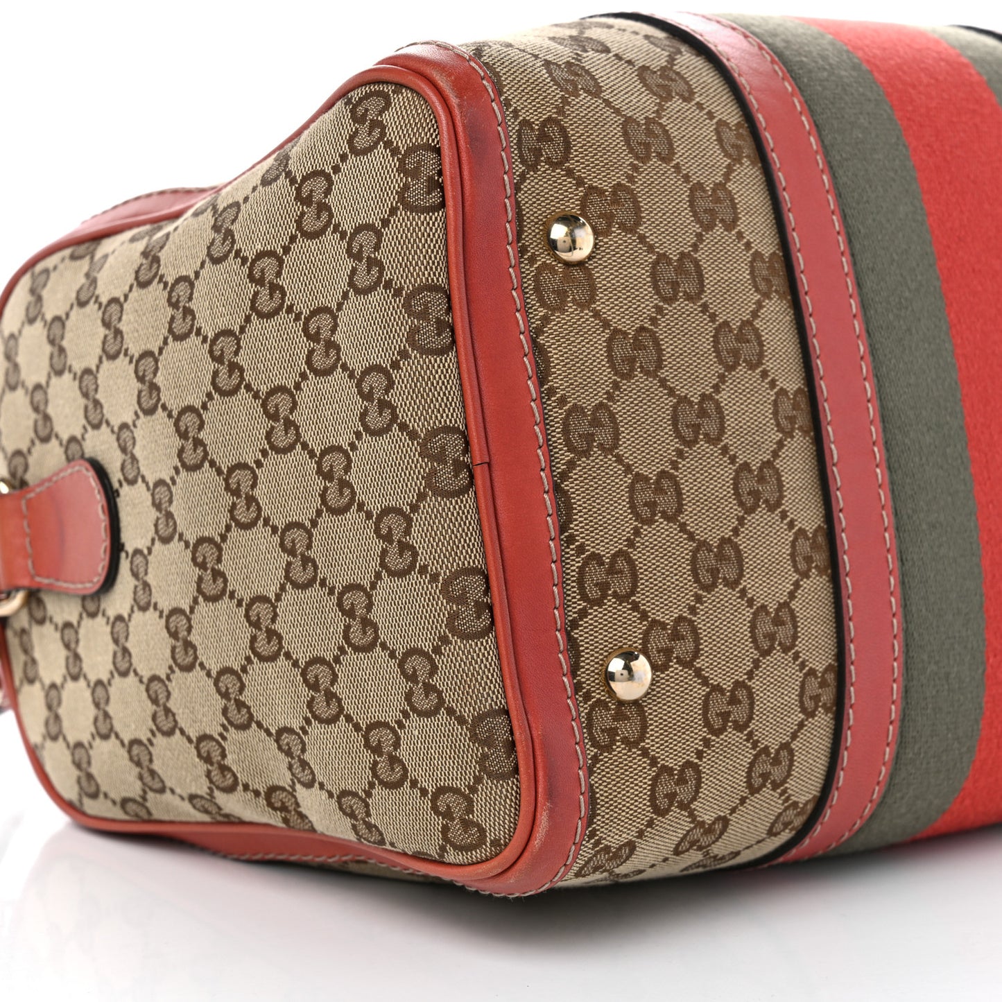 Monogram Vintage Web Medium Boston Pink