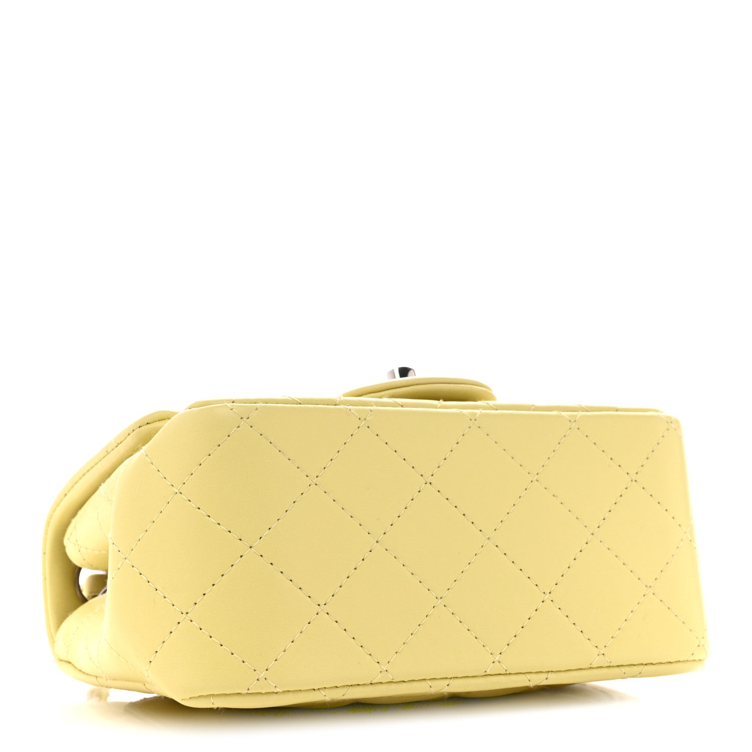 Chanel Lambskin Quilted Mini Square Flap Yellow 4 of 10