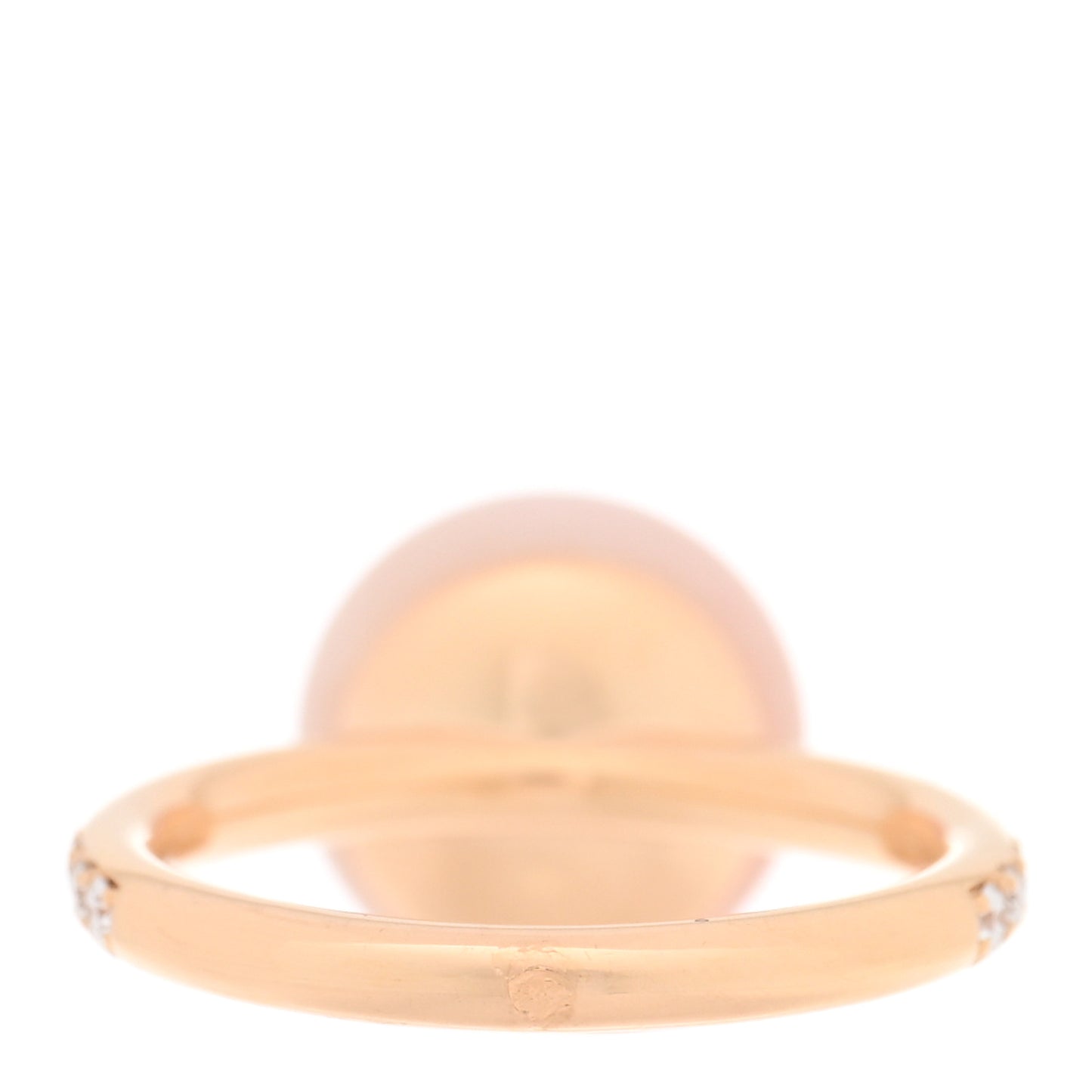 18K Pink Gold Diamond Pink Opal Color Blossom Pave Ring 49 5