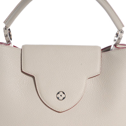 Louis Vuitton Taurillon Capucines MM Blanc Casse 5 of 8