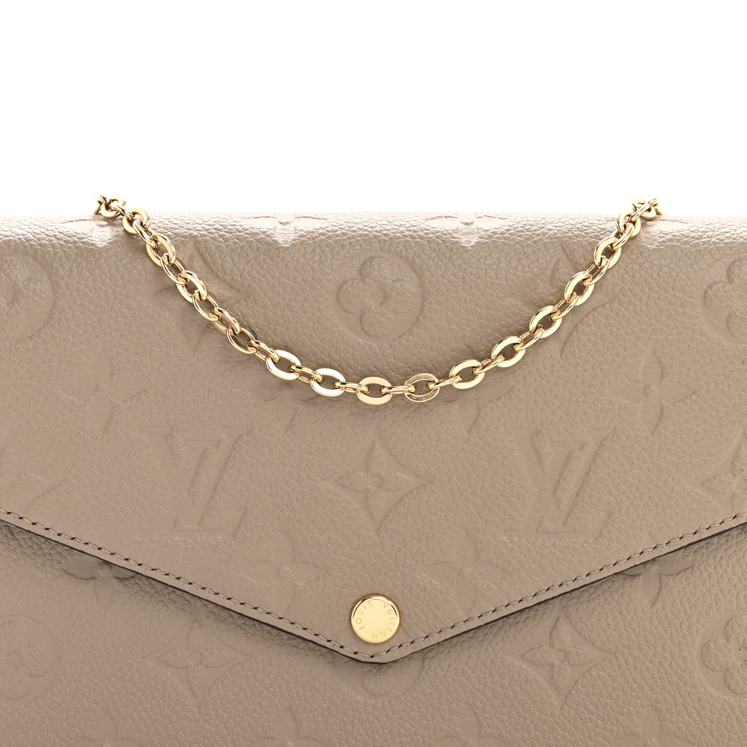 Louis Vuitton Empreinte Pochette Felicie Chain Wallet Tourterelle 8 of 12