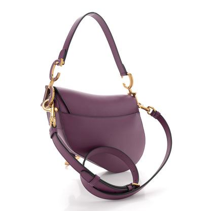 Christian Dior Calfskin Saddle Bag Purple 3 of 12