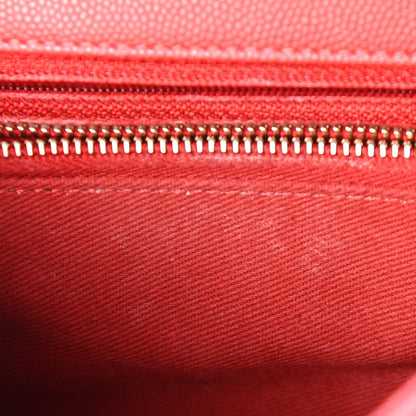Chanel Caviar Quilted Small Coco Handle Flap Red 12 of 13