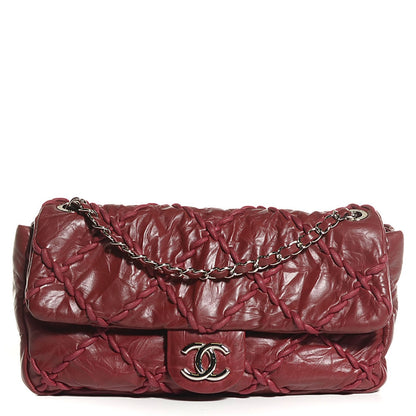 Chanel Calfskin Medium Ultra Stitch Flap Dark Red 1 of 7