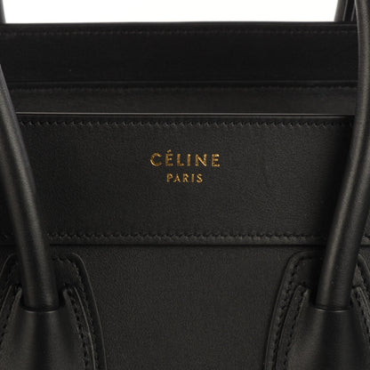Celine Smooth Calfskin Micro Luggage Black 5 of 9