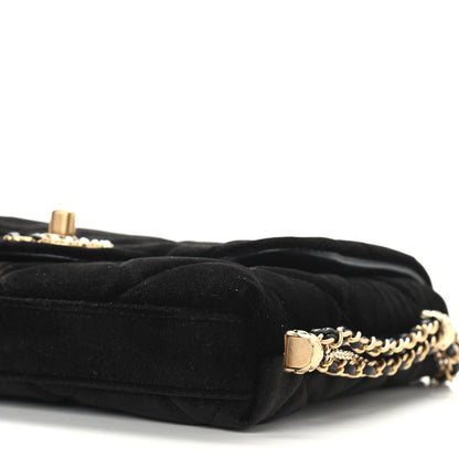 Chanel Velvet Quilted Crush On Chains Flap Bag Black 9 of 9