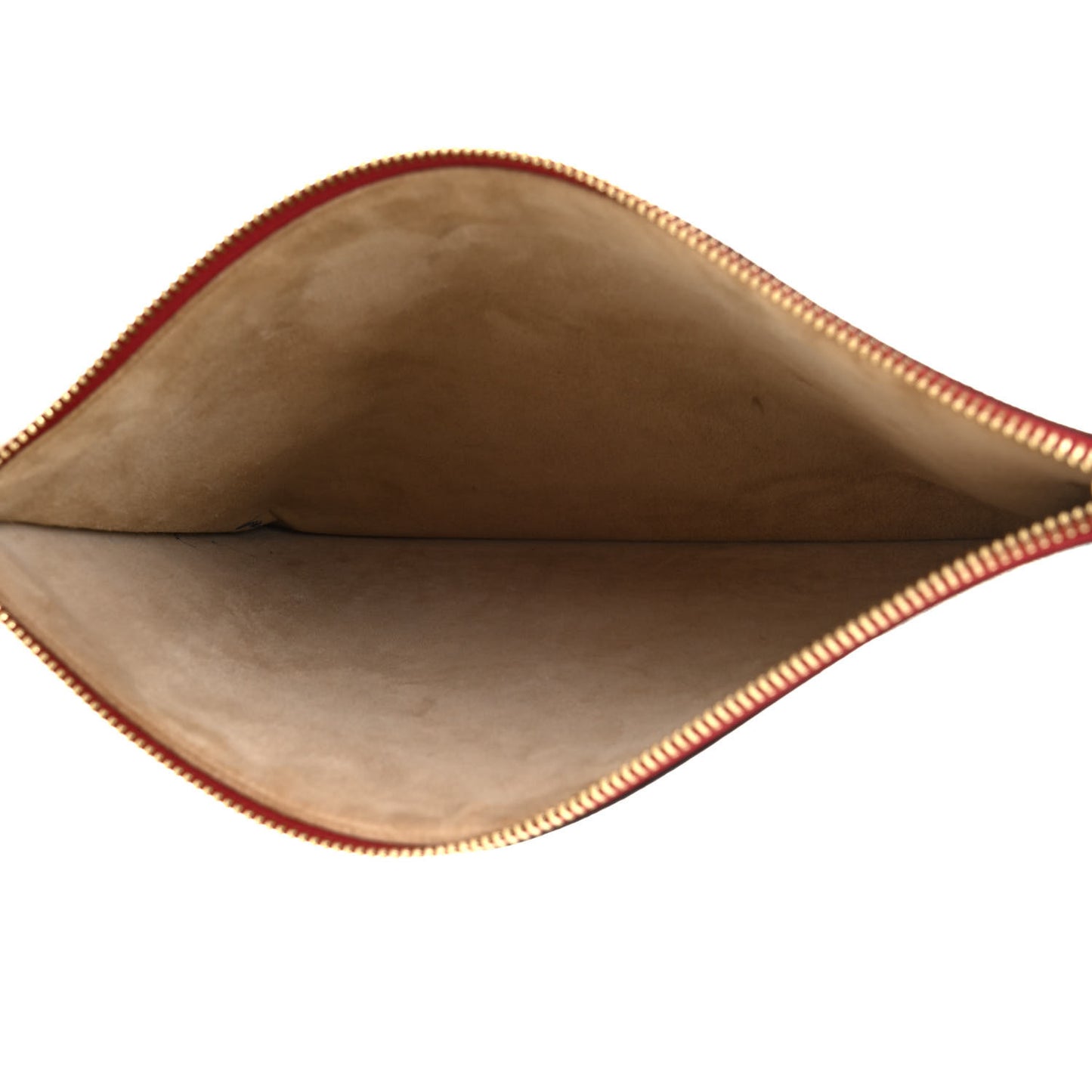 GG Supreme Monogram Blooms Suede Large Zip Pouch Blue