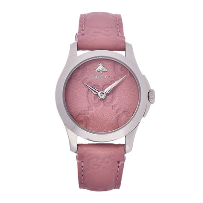 Gucci Stainless Steel Calfskin 27mm G-Timeless Quartz Watch Pink 1 of 6