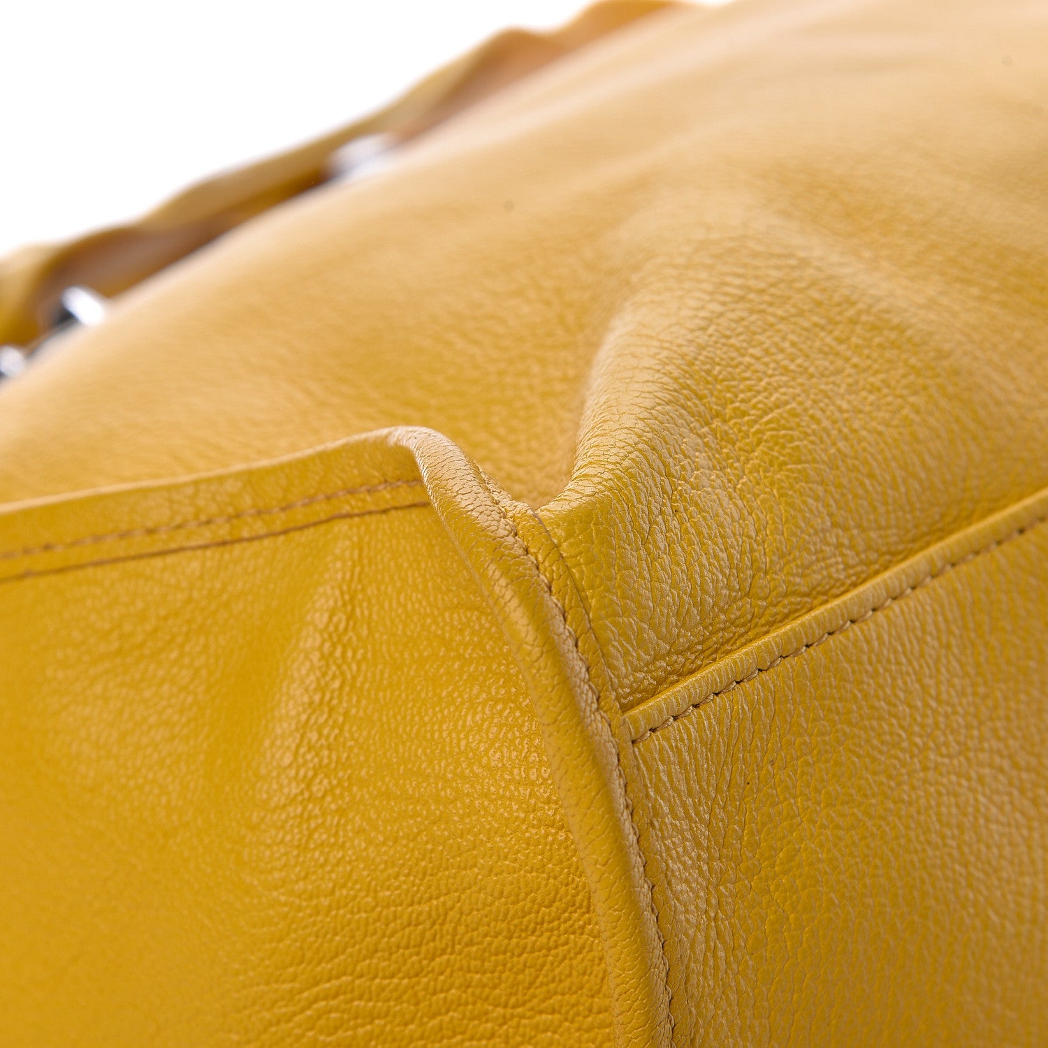 Balenciaga Chevre Silver Metallic Edge Hardware City Jaune Epi 19 of 20
