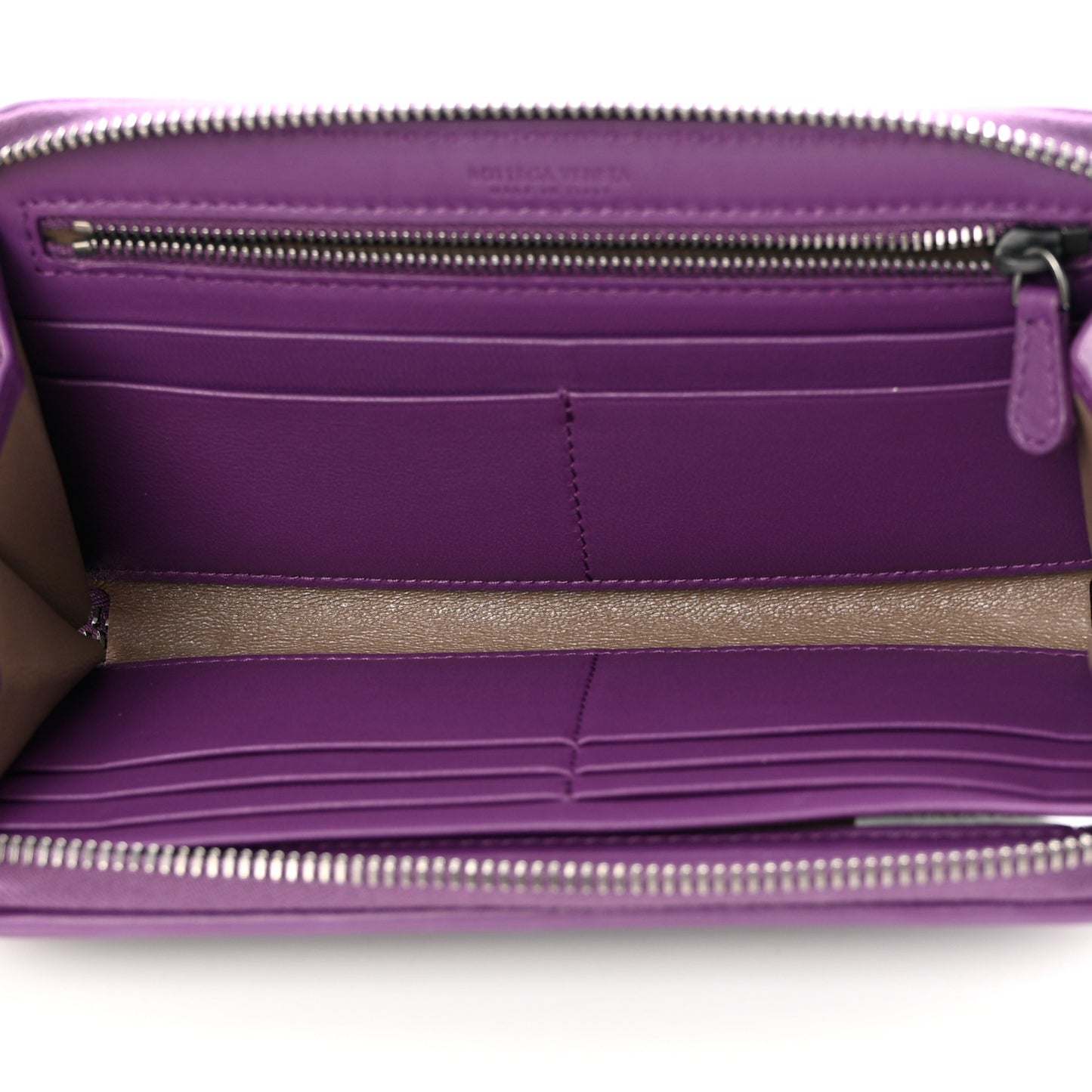 Nappa Intrecciato Zip Around Wallet Monalisa