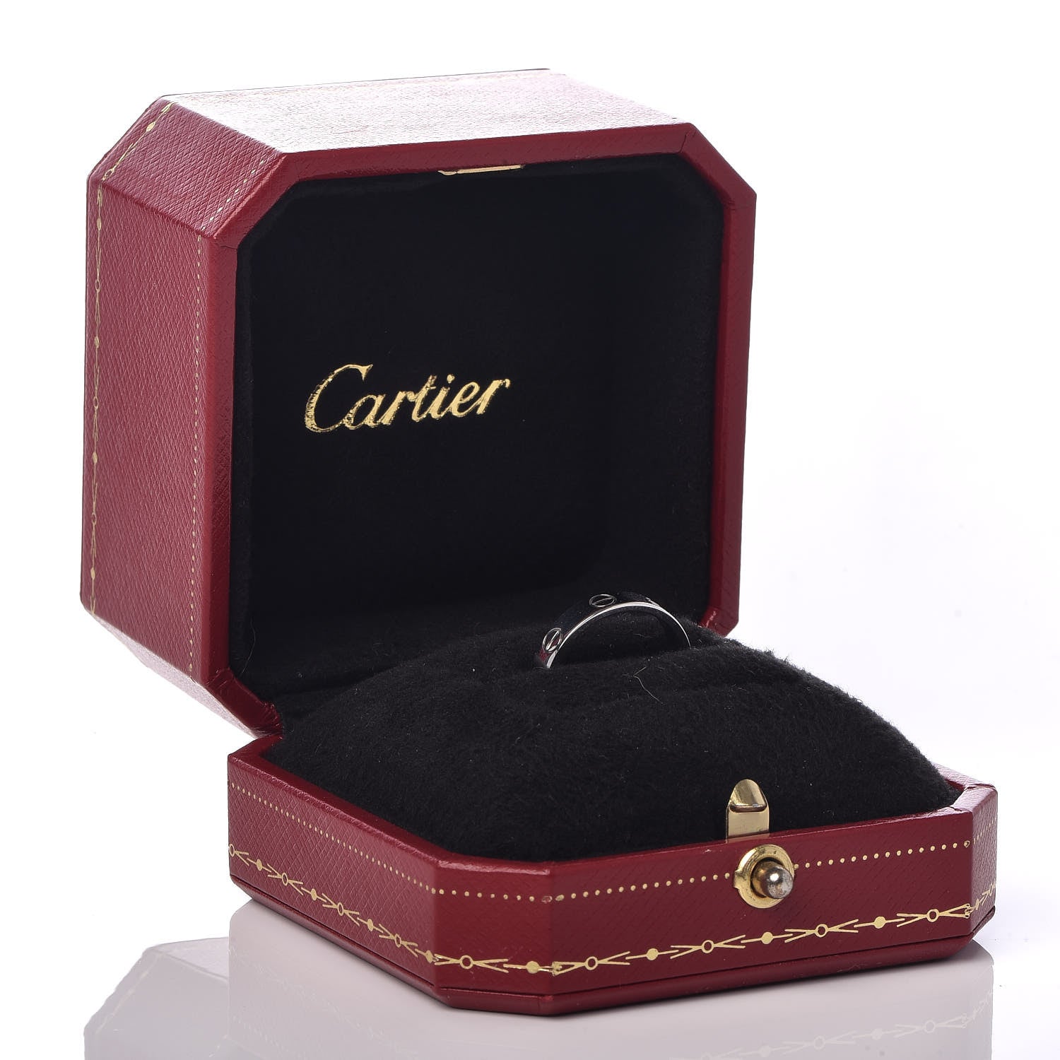 Cartier 18K White Gold 3.5mm LOVE Wedding Band Ring 49 5 5 of 5