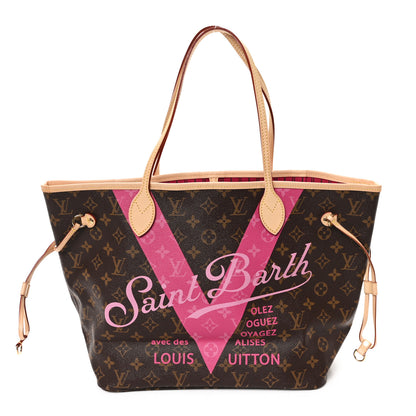 Louis Vuitton Monogram Saint Barth V Neverfull MM Hot Pink 1 of 11