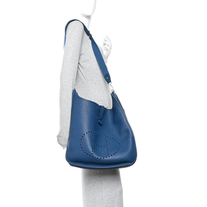 Hermes Taurillon Clemence Evelyne III TGM Bleu Obscur 2 of 10