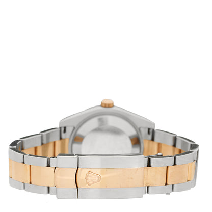 Rolex Stainless Steel 18K Everose Gold Diamond 31mm Oyster Perpetual Datejust Watch Chocolate Roman 178341 3 of 5