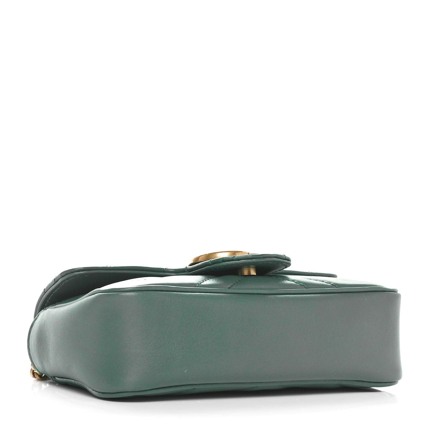 Calfskin Matelasse Super Mini GG Marmont Shoulder Bag Emerald Green