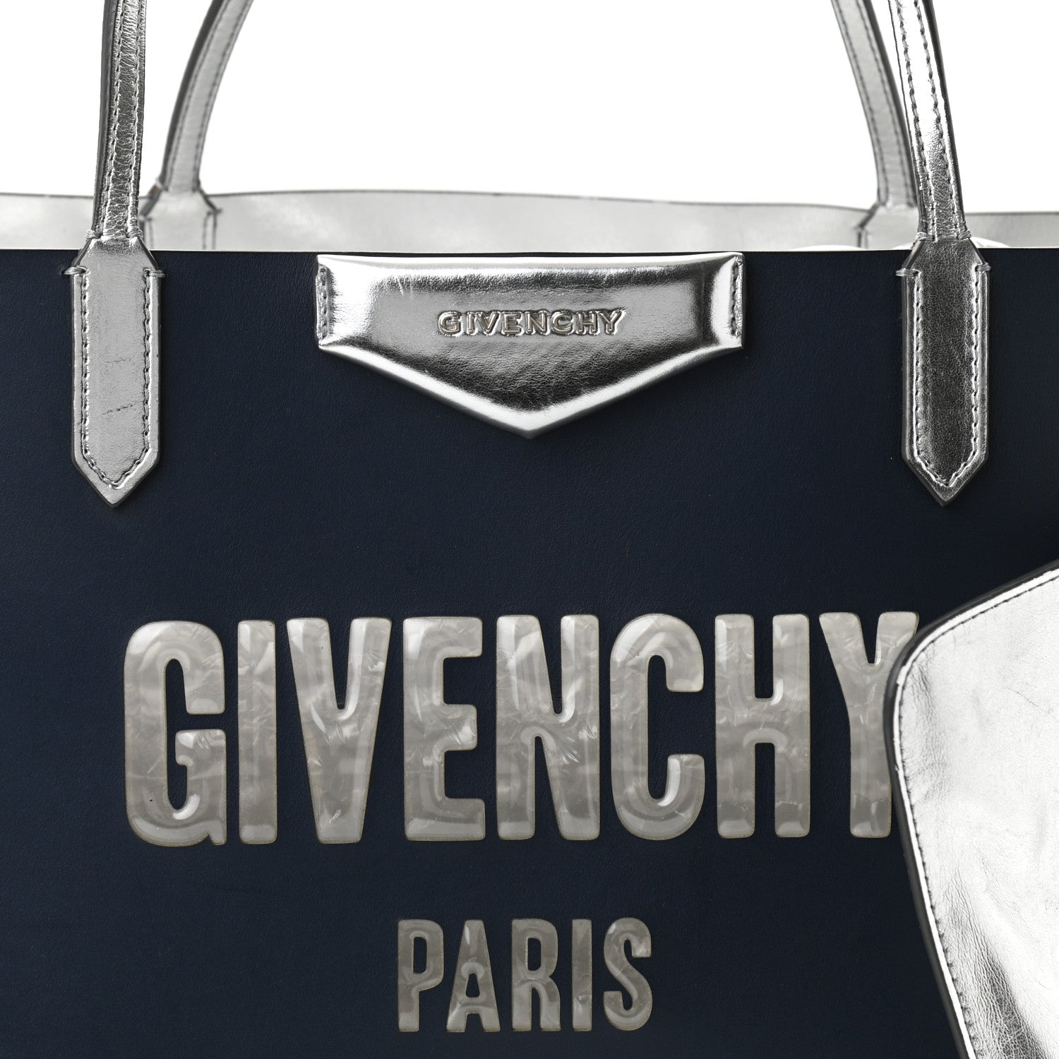 Givenchy Calfskin Large Antigona Tote Night Blue Silver 7 of 9