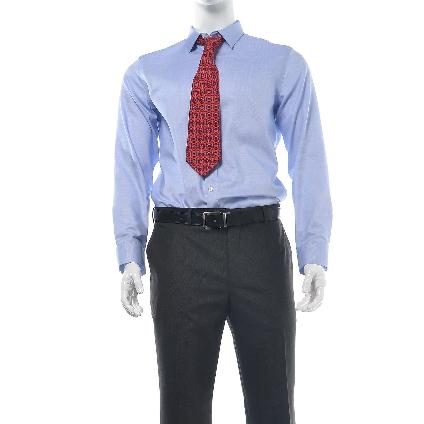 Silk Horsebit Printed Mens Neck Tie Red