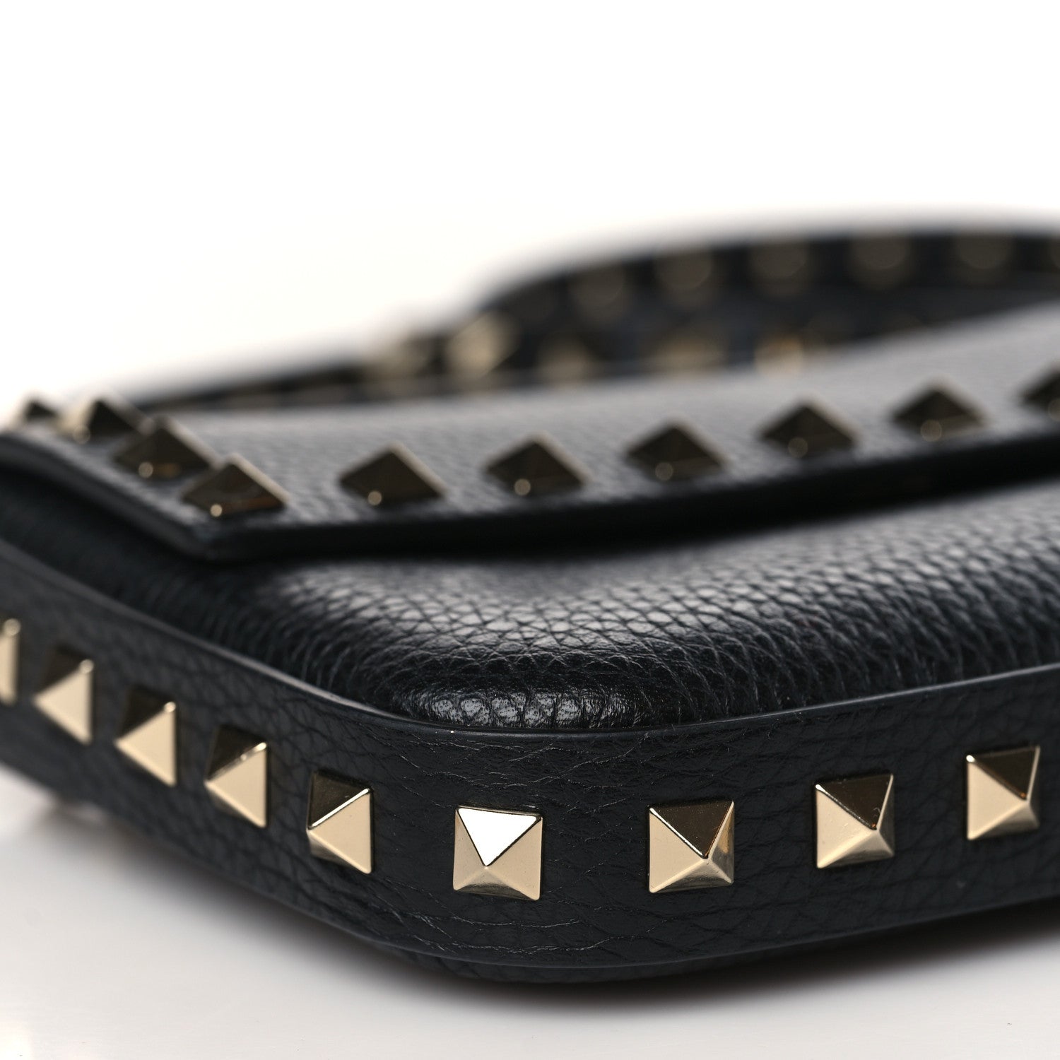 Valentino Garavani Grainy Calfskin Rockstud Crossbody Pouch Black 7 of 9