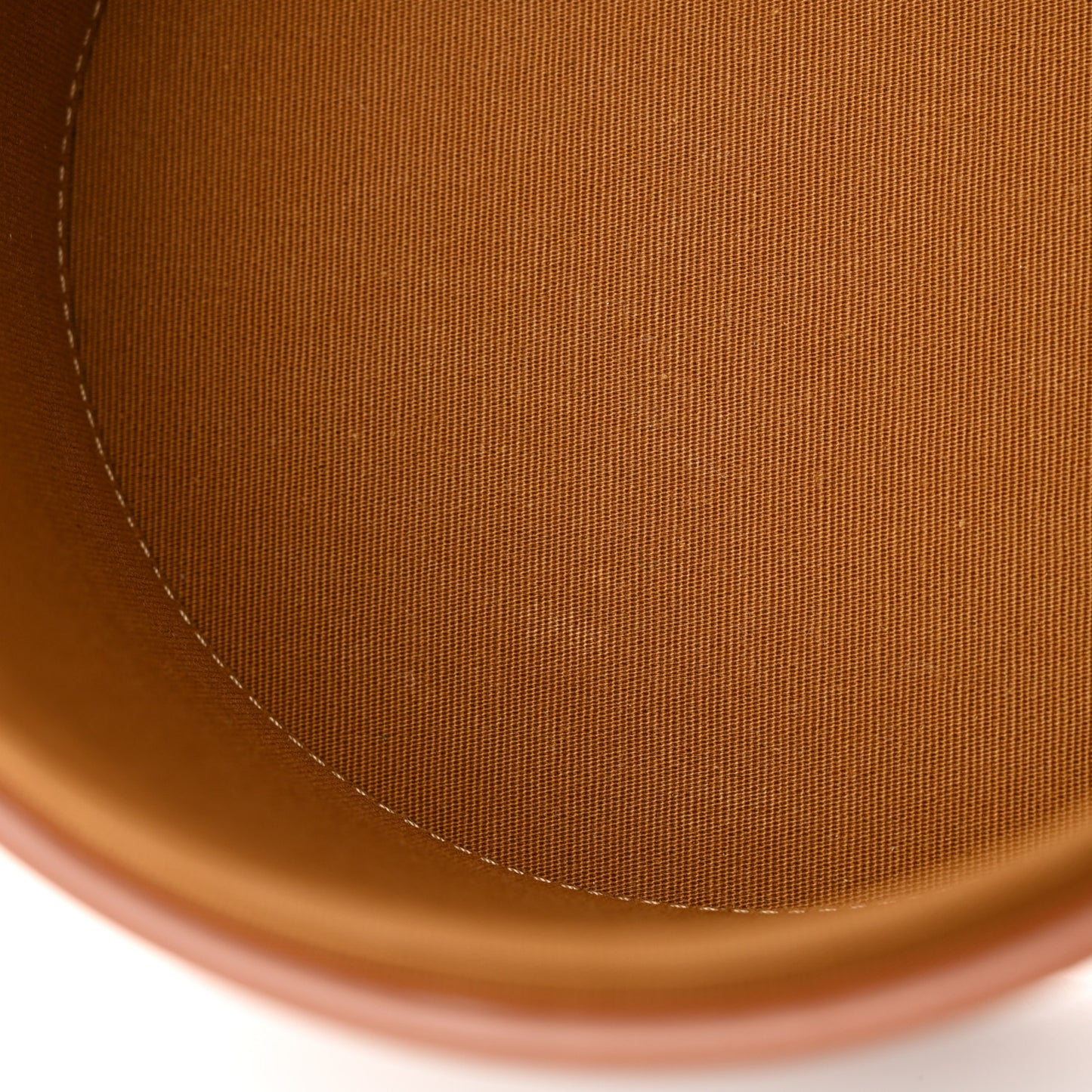 Calfskin Triomphe Canvas Medium Tambour Bag Tan