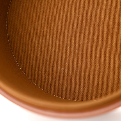 Celine Calfskin Triomphe Canvas Medium Tambour Bag Tan 12 of 12