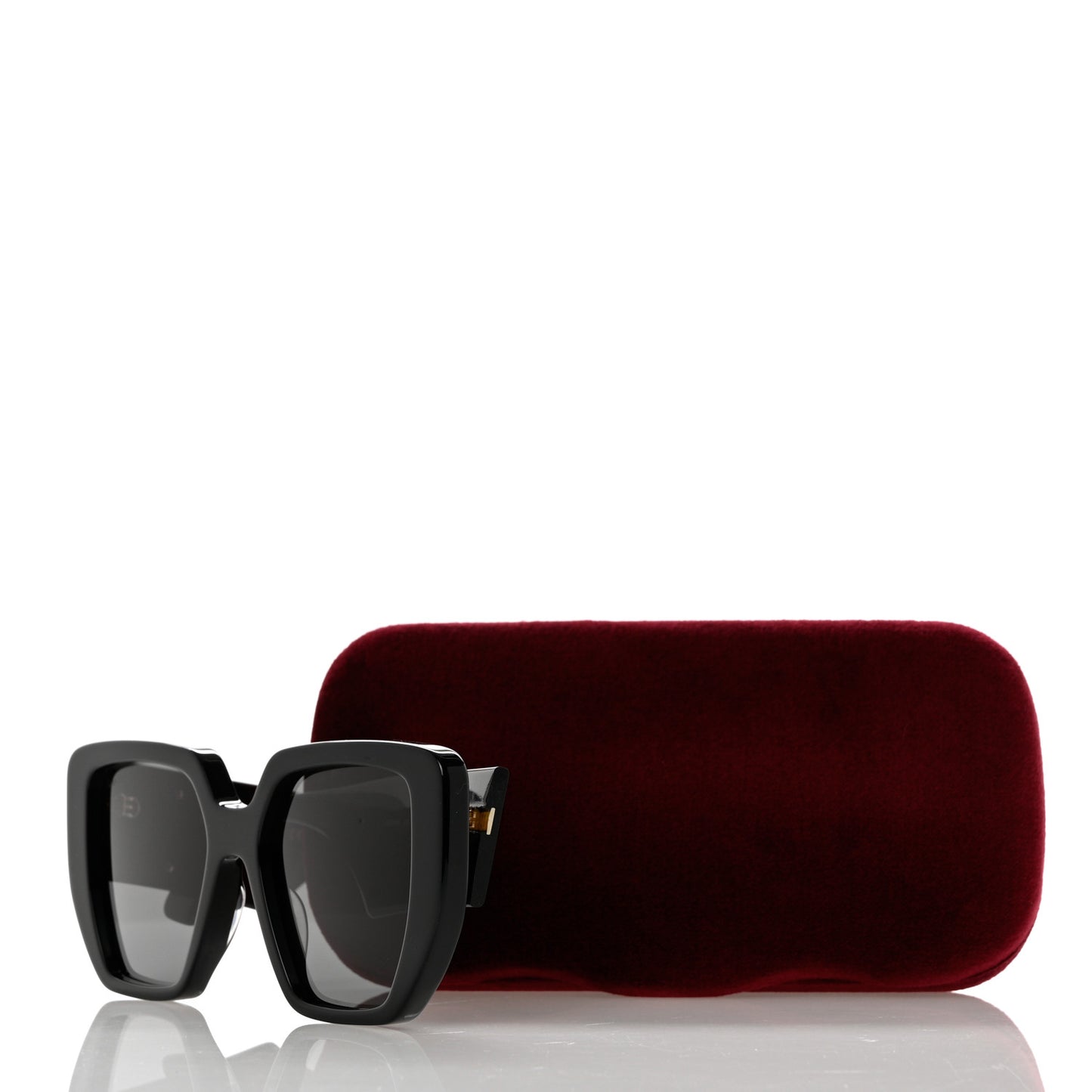 Acetate Square Frame Sunglasses GG0956S Black