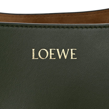 Loewe Shiny Calfskin Medium Puzzle Fold Tote Dark Khaki Green 7 of 10