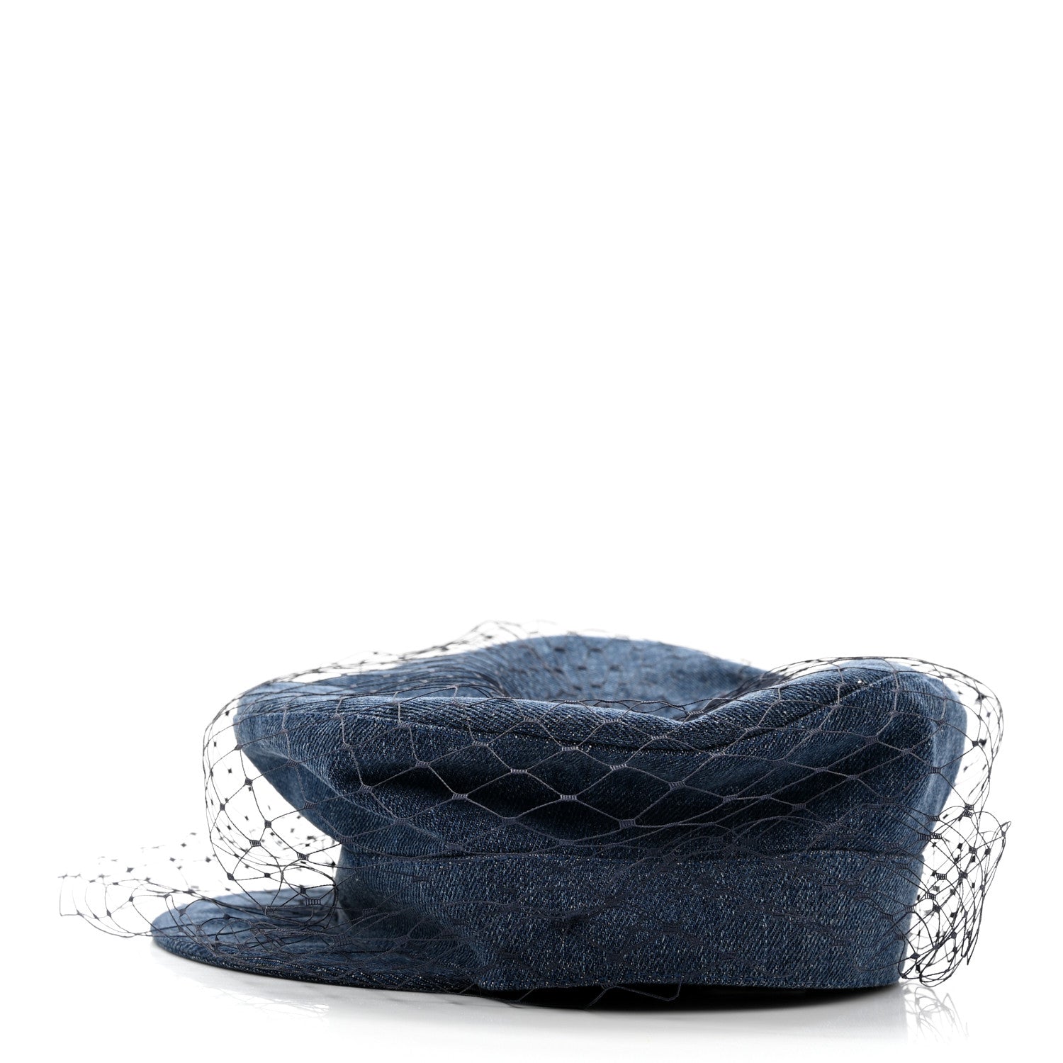 Christian Dior Denim Arty Veil Cap 57 Blue 4 of 9