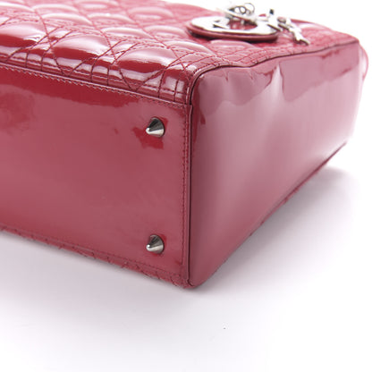 Christian Dior Patent Cannage Medium Lady Dior Red 7 of 9