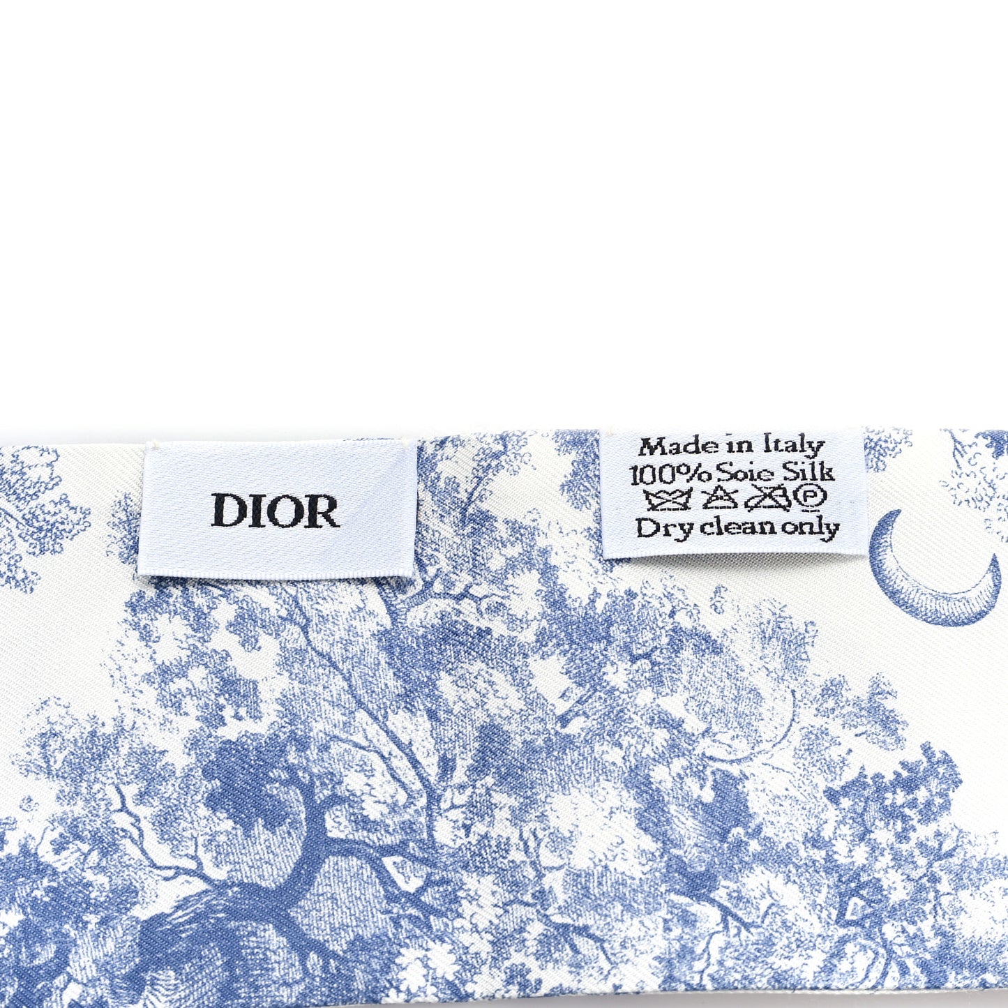 ABCDior T Silk Mitzah Scarf Blue