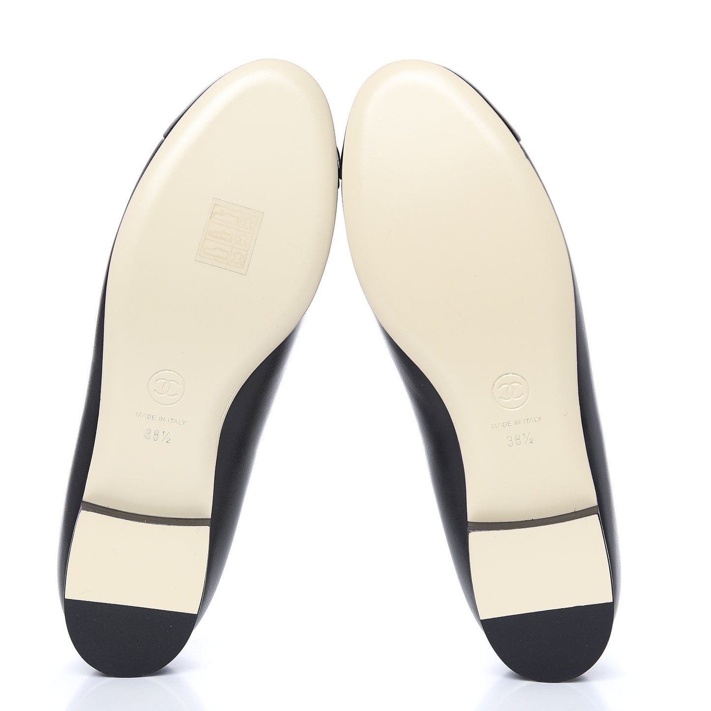 Lambskin Camellia Ballerina Flats 38.5 Black