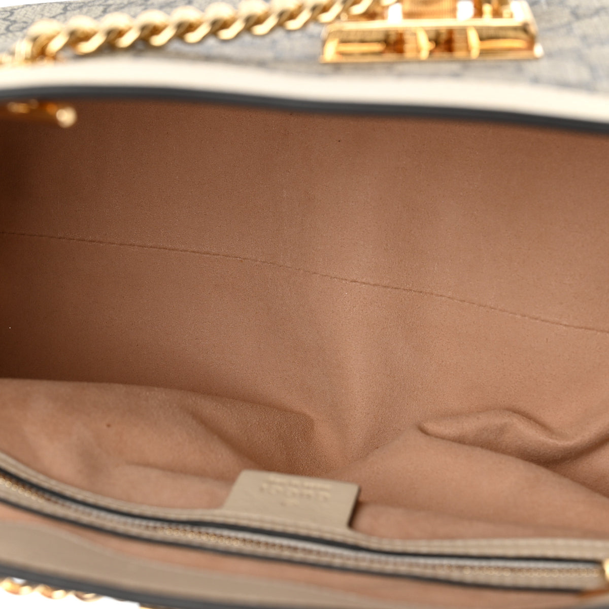 Gucci GG Supreme Monogram Medium Padlock Tote White 5 of 10