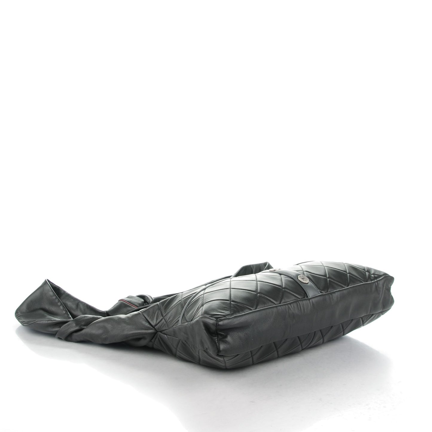 Lambskin Quilted Large Girl Bag Black