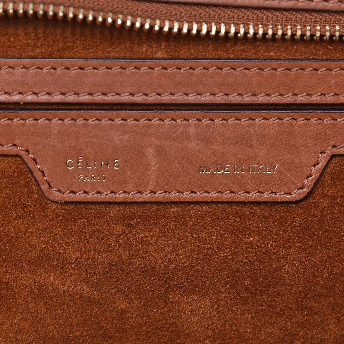 Natural Calfskin Suede Medium Trapeze Tan