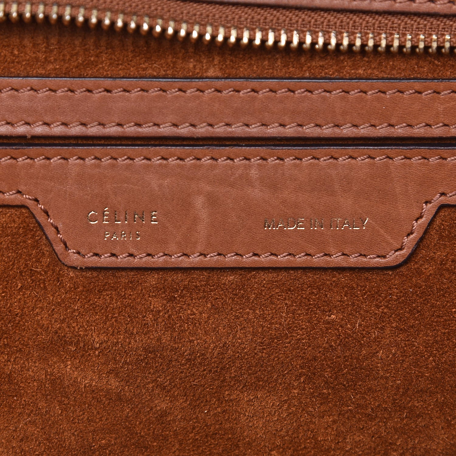 Celine Natural Calfskin Suede Medium Trapeze Tan 6 of 28