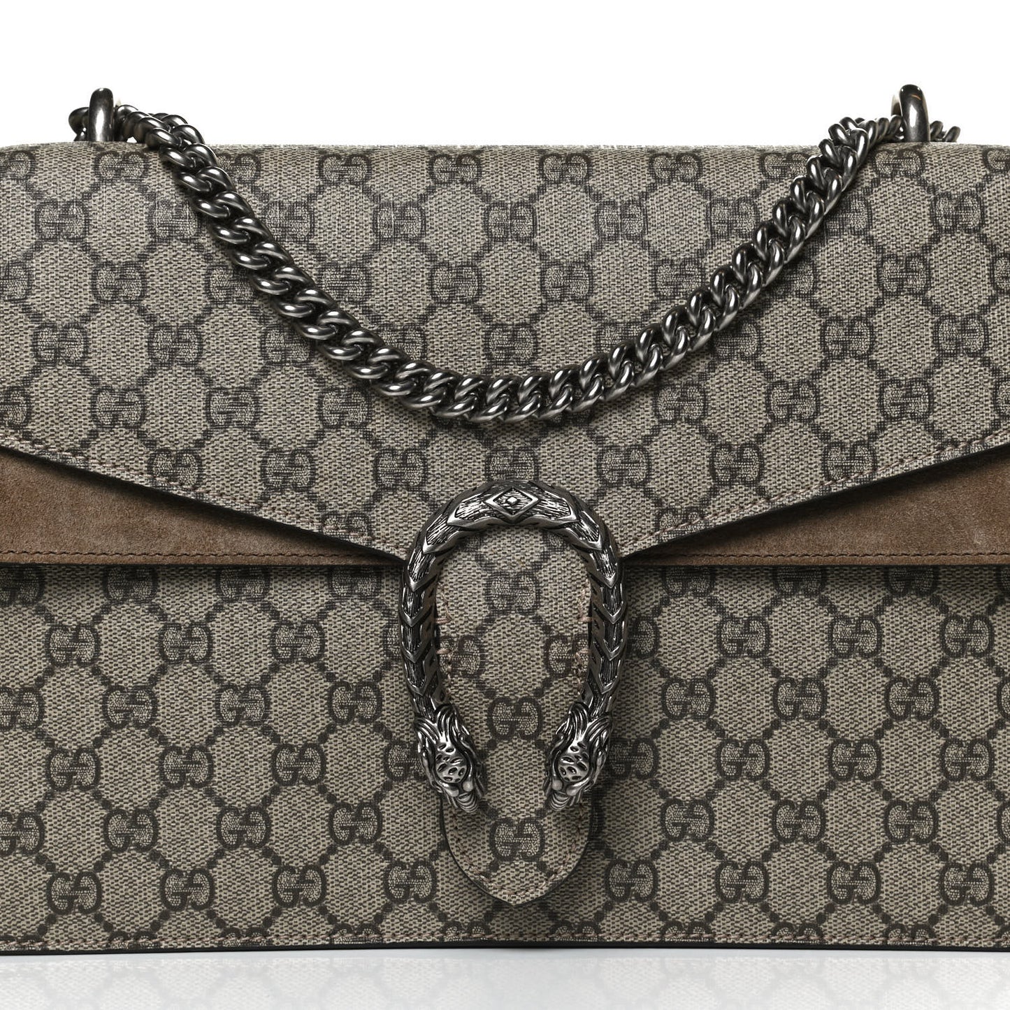 GG Supreme Monogram Medium Dionysus Shoulder Bag Taupe