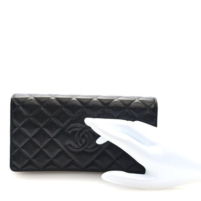 Chanel Lambskin Quilted Timeless CC Large Gusset Flap Wallet Black 2 of 7