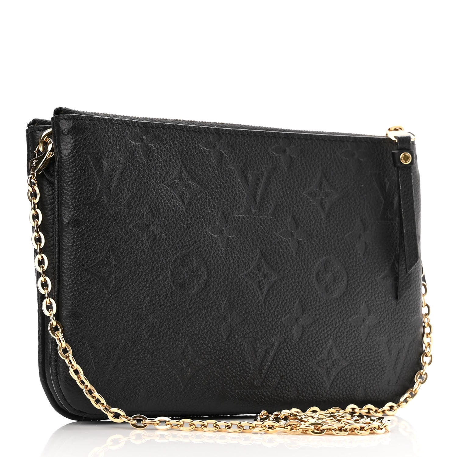 Louis Vuitton Empreinte Double Zip Pochette Black 3 of 10