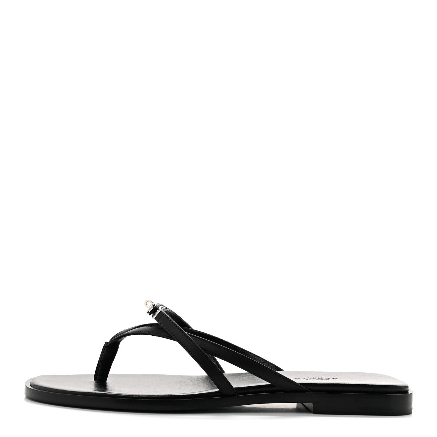 Hermes Calfskin Miss Sandals 39 Black 1 of 9