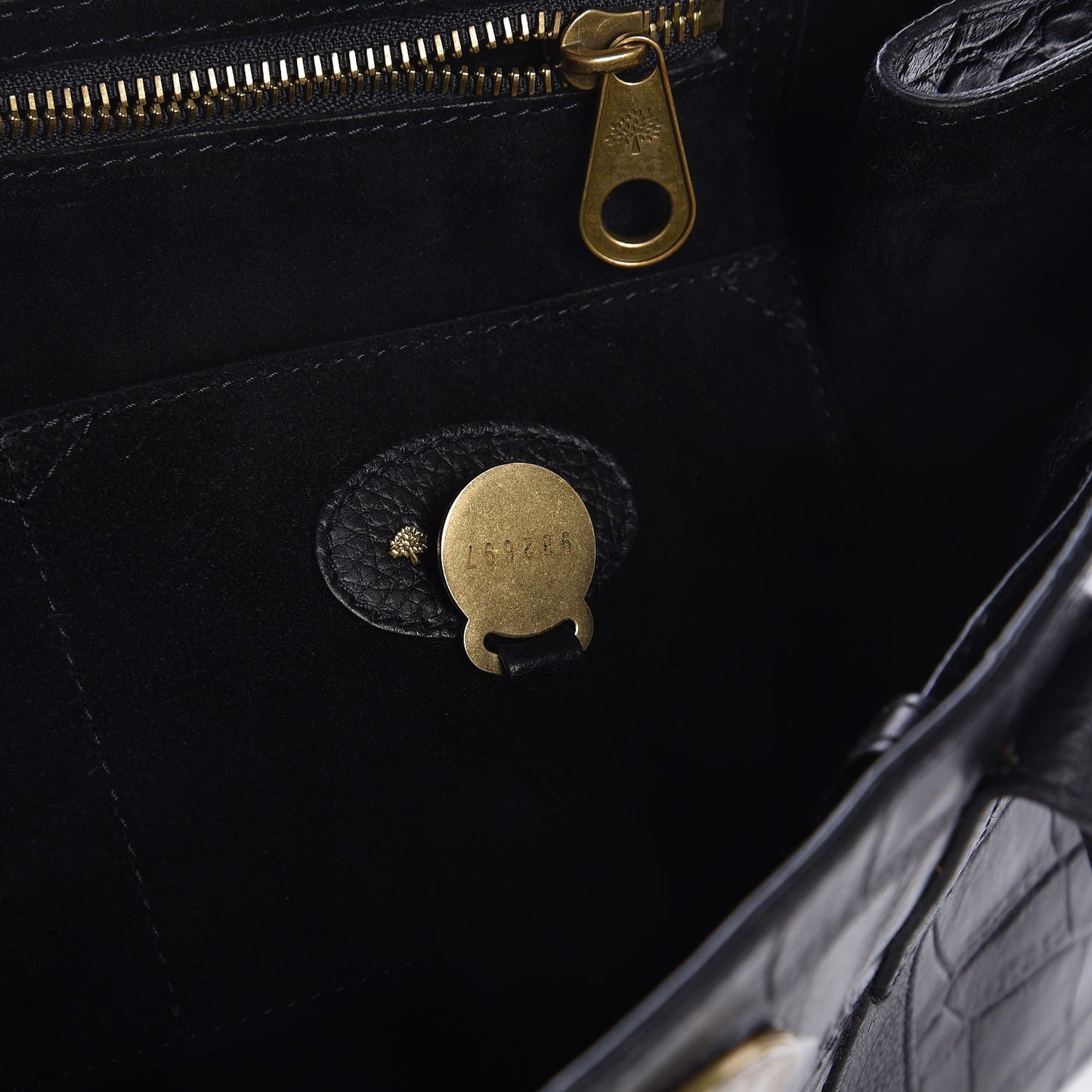 Croc Embossed Bayswater Black
