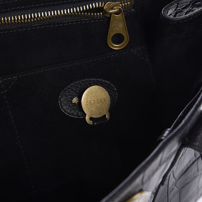 Mulberry Croc Embossed Bayswater Black 7 of 7