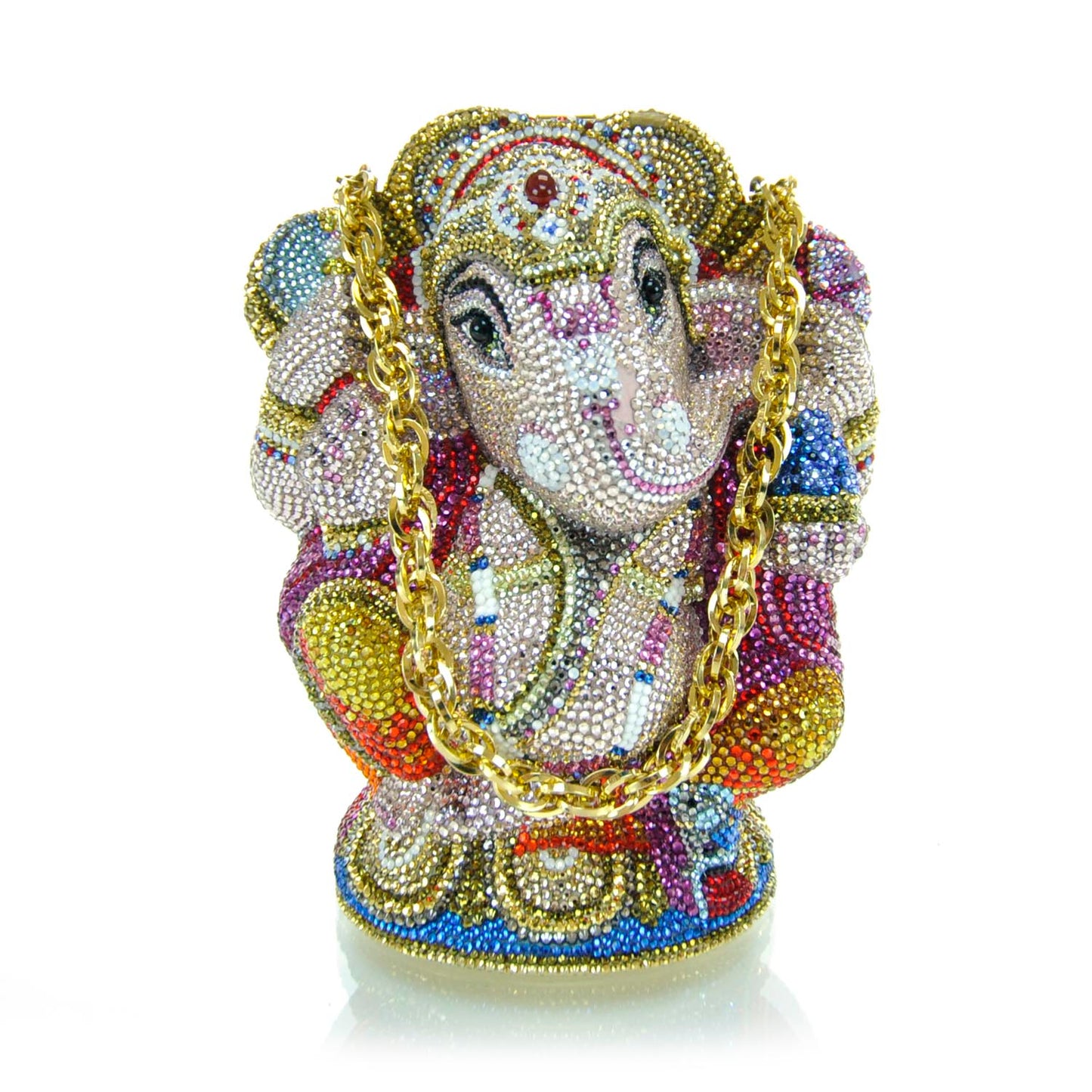 Austrian Crystal Ganesh Elephant Minaudiere Clutch