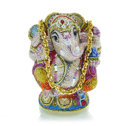 Judith Leiber Austrian Crystal Ganesh Elephant Minaudiere Clutch 1 of 10