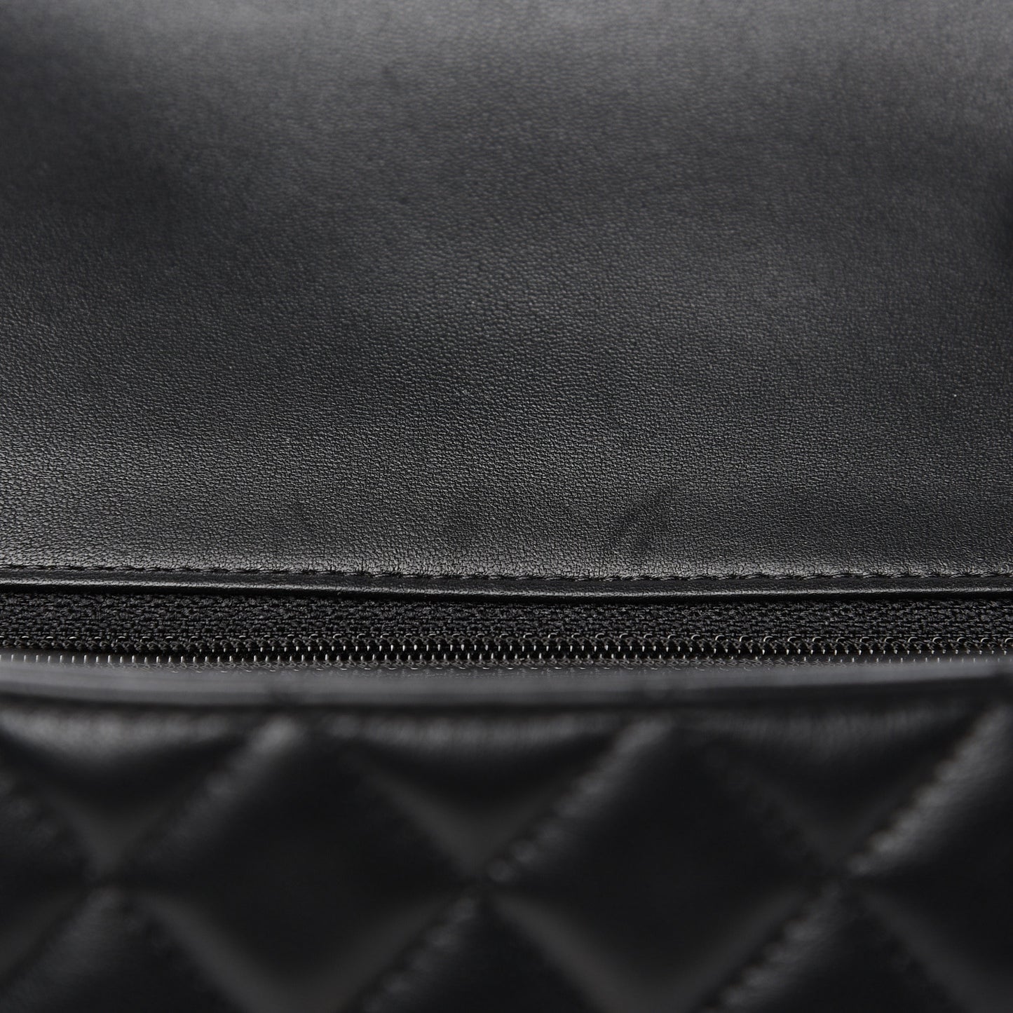 Lambskin Quilted Mini Rectangular Flap Black