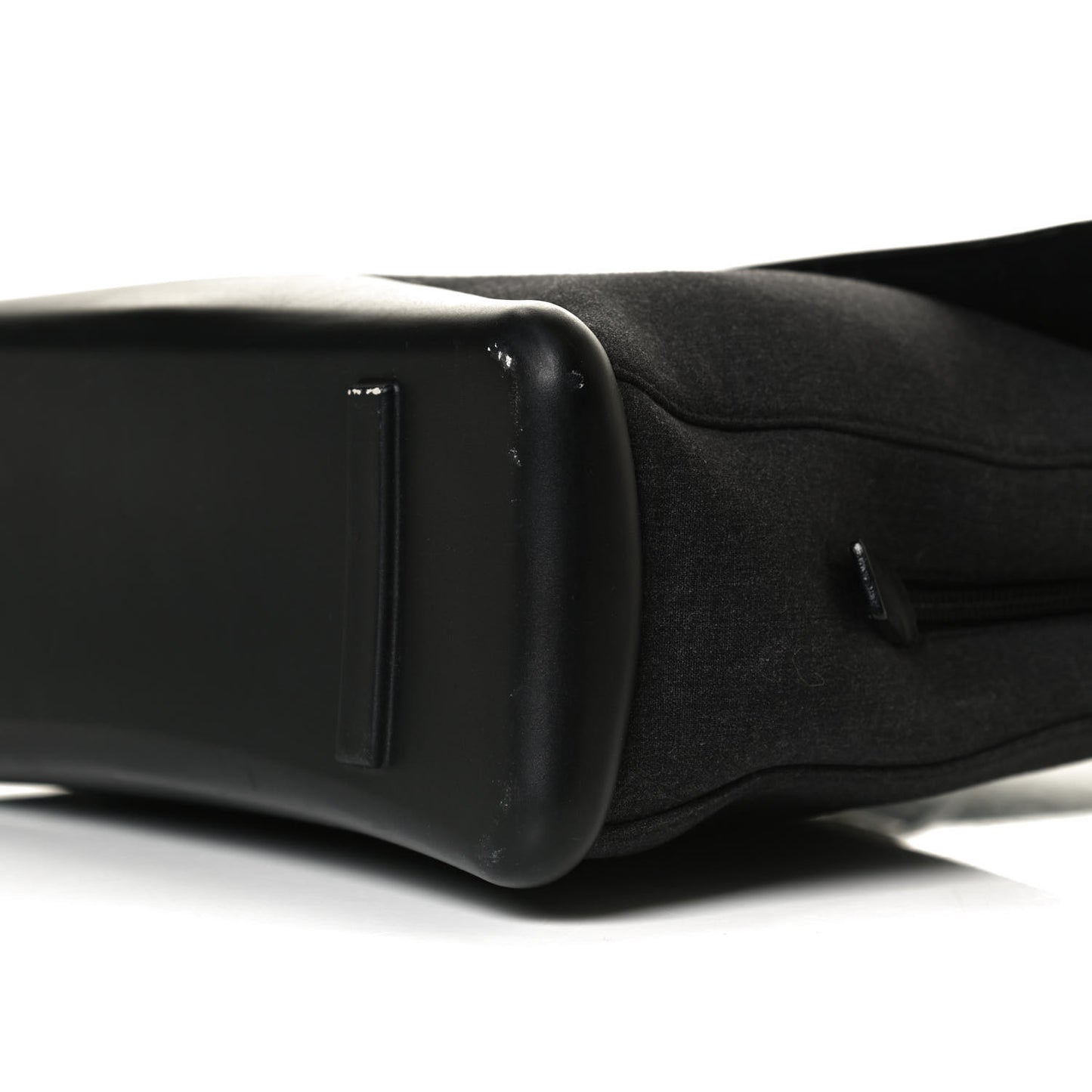 Calfskin Fabric Messenger Bag Black