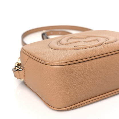 Gucci Pebbled Calfskin Small Soho Disco Bag Camelia 9 of 10