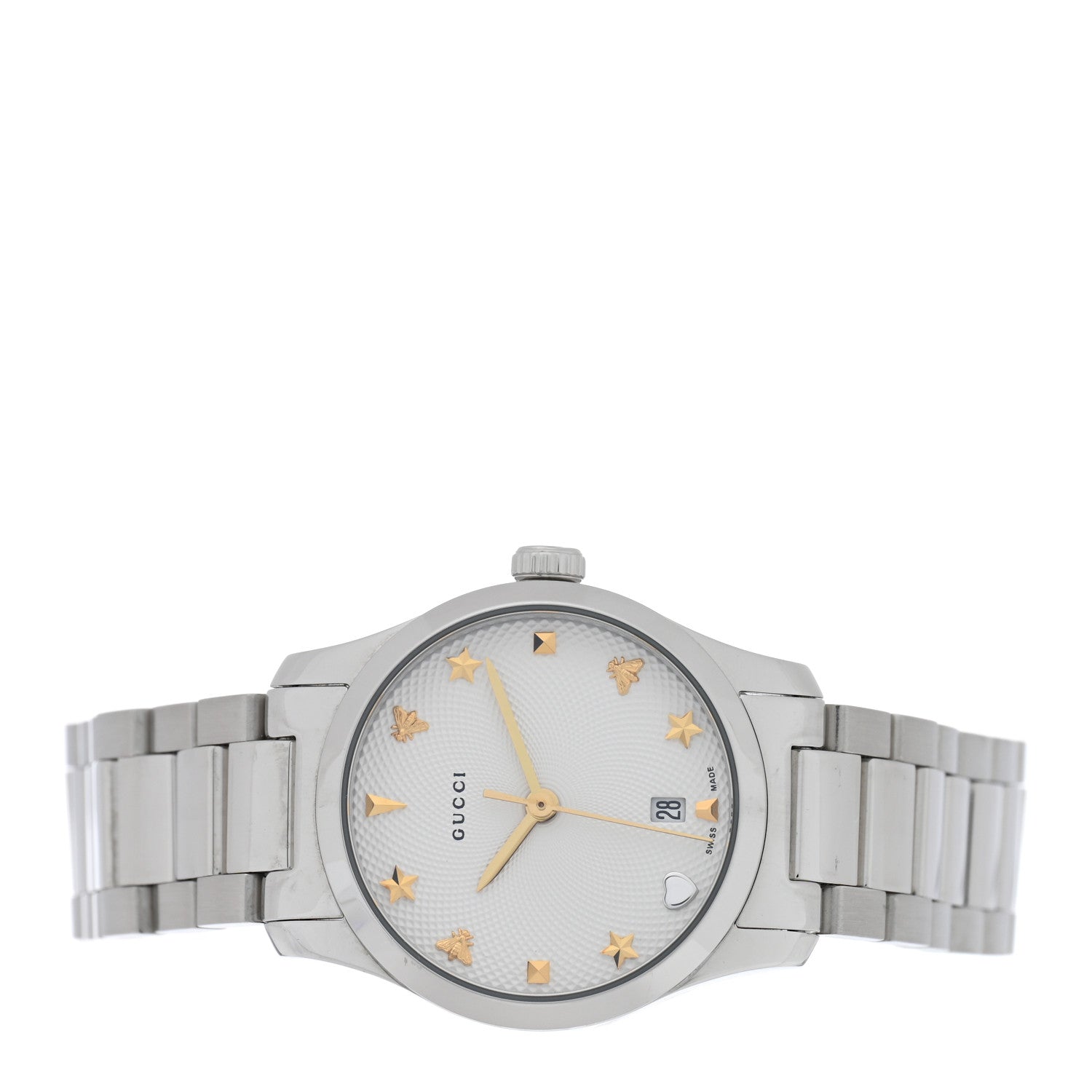 Gucci Stainless Steel 27mm G-Timeless Charm Quartz Watch 2 of 4