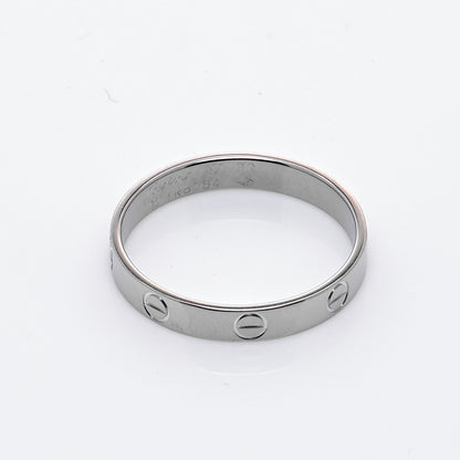 Cartier 18K White Gold 3.5mm LOVE Wedding Band Ring 62 10 5 of 6