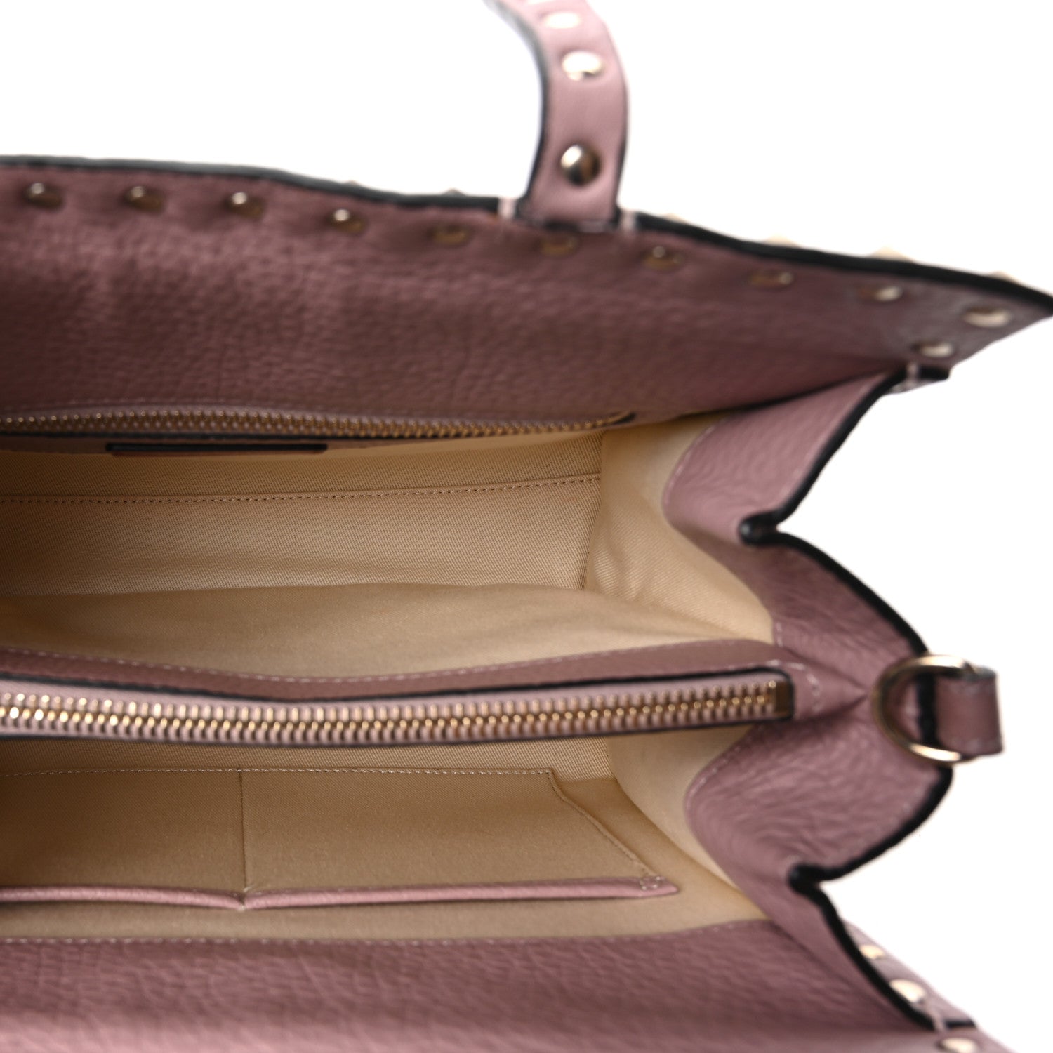 Valentino Garavani Grained Calfskin Rockstud Flip Lock Tote Lipstick 8 of 17