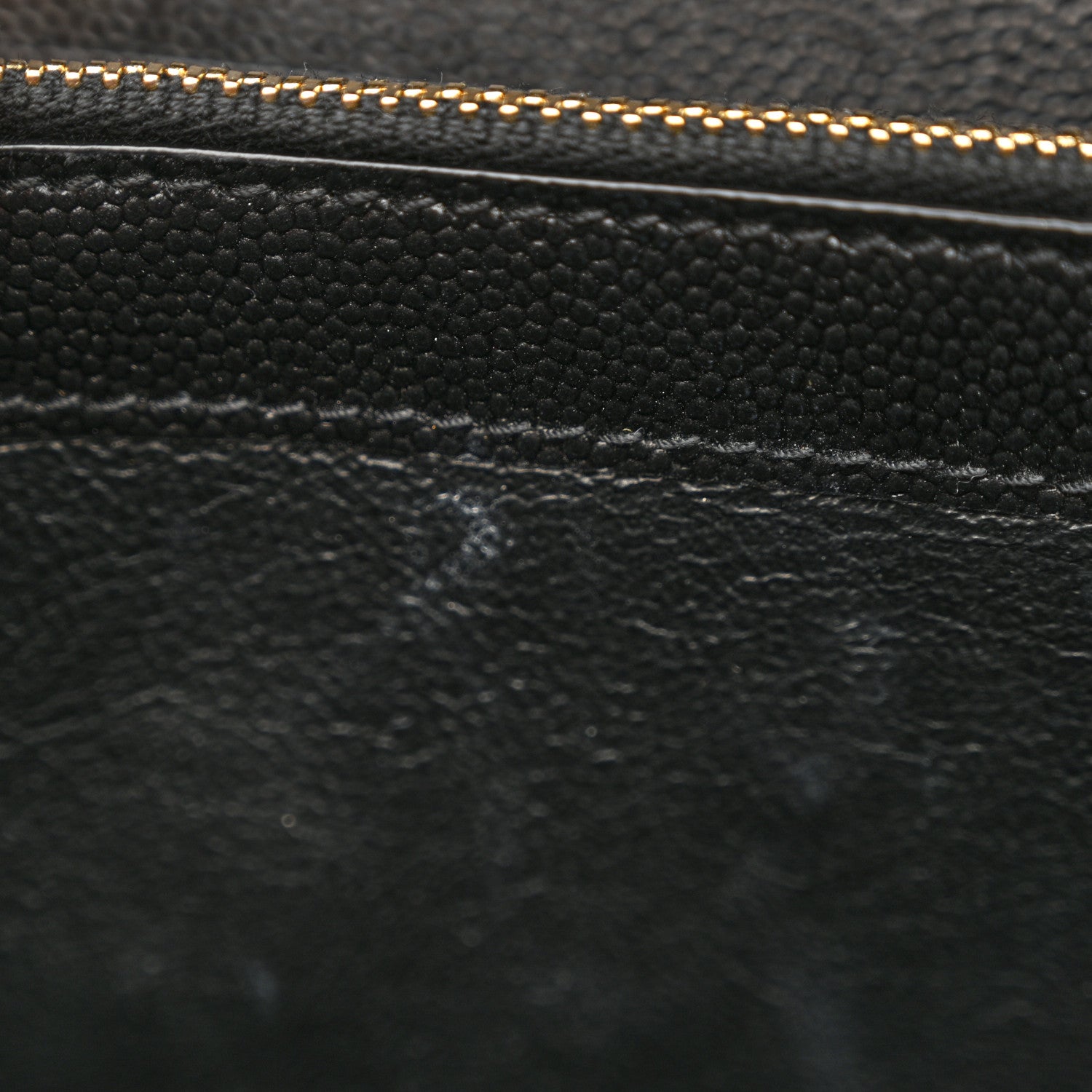 Saint Laurent Grain De Poudre Matelasse Chevron Monogram Chain Wallet Black 7 of 11