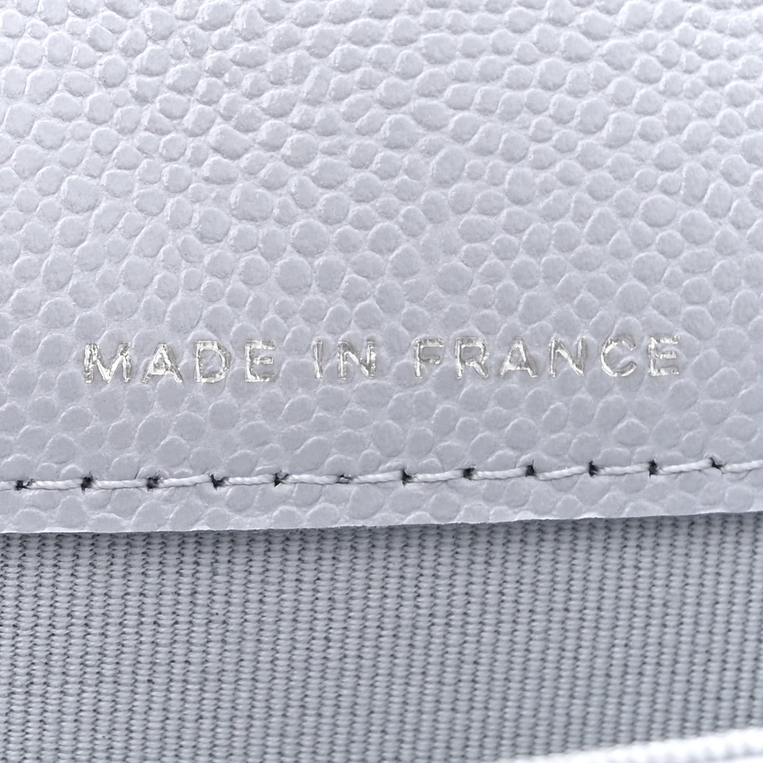 Chanel Caviar Quilted Flap Card Holder Wallet Light Grey 7 of 9